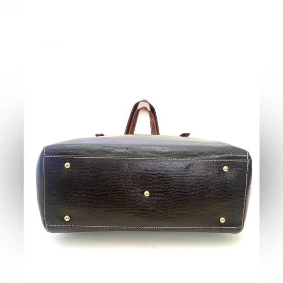 Dooney & Bourke Brown Claremont Miller Saffiano Leather Satchel Tote Handbag - Picture 11 of 16